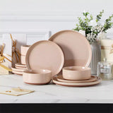 Tara Multicolor 12-Piece Stoneware Dinnerware Set