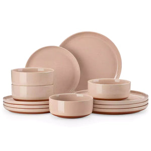 Tara Multicolor 12-Piece Stoneware Dinnerware Set