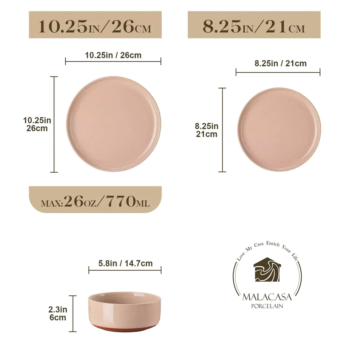 Tara Brown 24-Piece Stoneware Dinnerware Set for 8