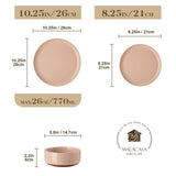 Tara Pink 18 Piece Dinnerware Set