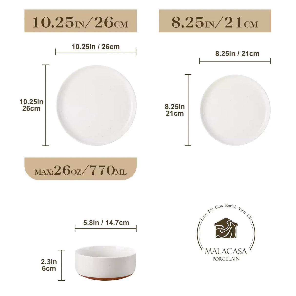 Tara Grey 24-Piece Dinnerware Set for 8 - Stoneware