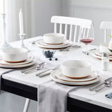 Tara Grey 24-Piece Dinnerware Set for 8 - Stoneware