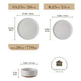 Tara Brown 24-Piece Stoneware Dinnerware Set for 8