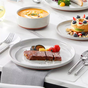 Tara Grey 24-Piece Dinnerware Set for 8 - Stoneware