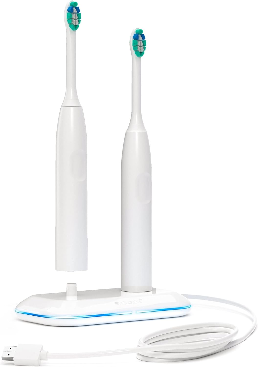 Universal Electric Toothbrush Charger - Compatible with Philips Sonicare and Oral-B Models, Single/Dual Charging Ports