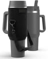 40 oz Tumbler Cup with Handle and Carrier Bag, 24-Hour Insulated Water Bottle with Straw Lid, Neoprene Carrying Sleeve and Hand Strap