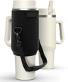 40 oz Tumbler Cup with Handle and Carrier Bag, 24-Hour Insulated Water Bottle with Straw Lid, Neoprene Carrying Sleeve and Hand Strap