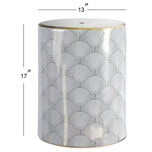 Fish modern ceramic garden stool