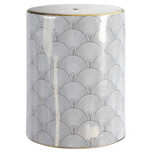 Fish modern ceramic garden stool