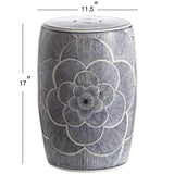 Camellia ceramic drum garden stool