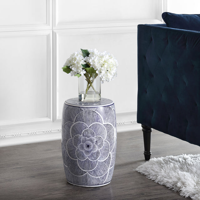 Camellia-ceramic-drum-garden-stool-Outdoor-Tables