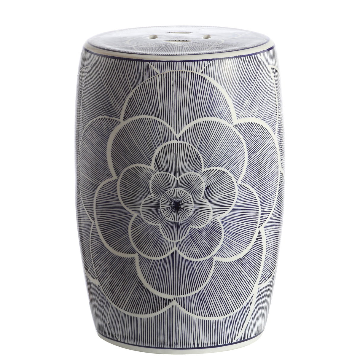 Camellia ceramic drum garden stool