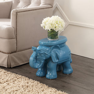 White ceramic garden stool