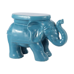 White ceramic garden stool