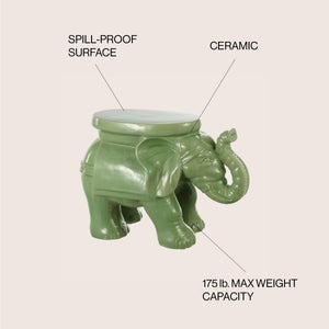 White ceramic garden stool
