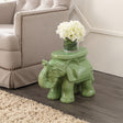 White-ceramic-garden-stool-Outdoor-Tables