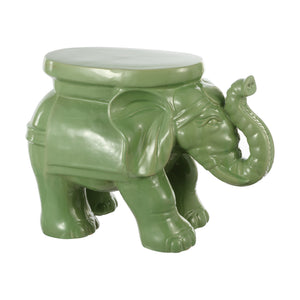 White ceramic garden stool