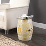 Double-chinoiserie-ceramic-drum-garden-stool-Outdoor-Tables