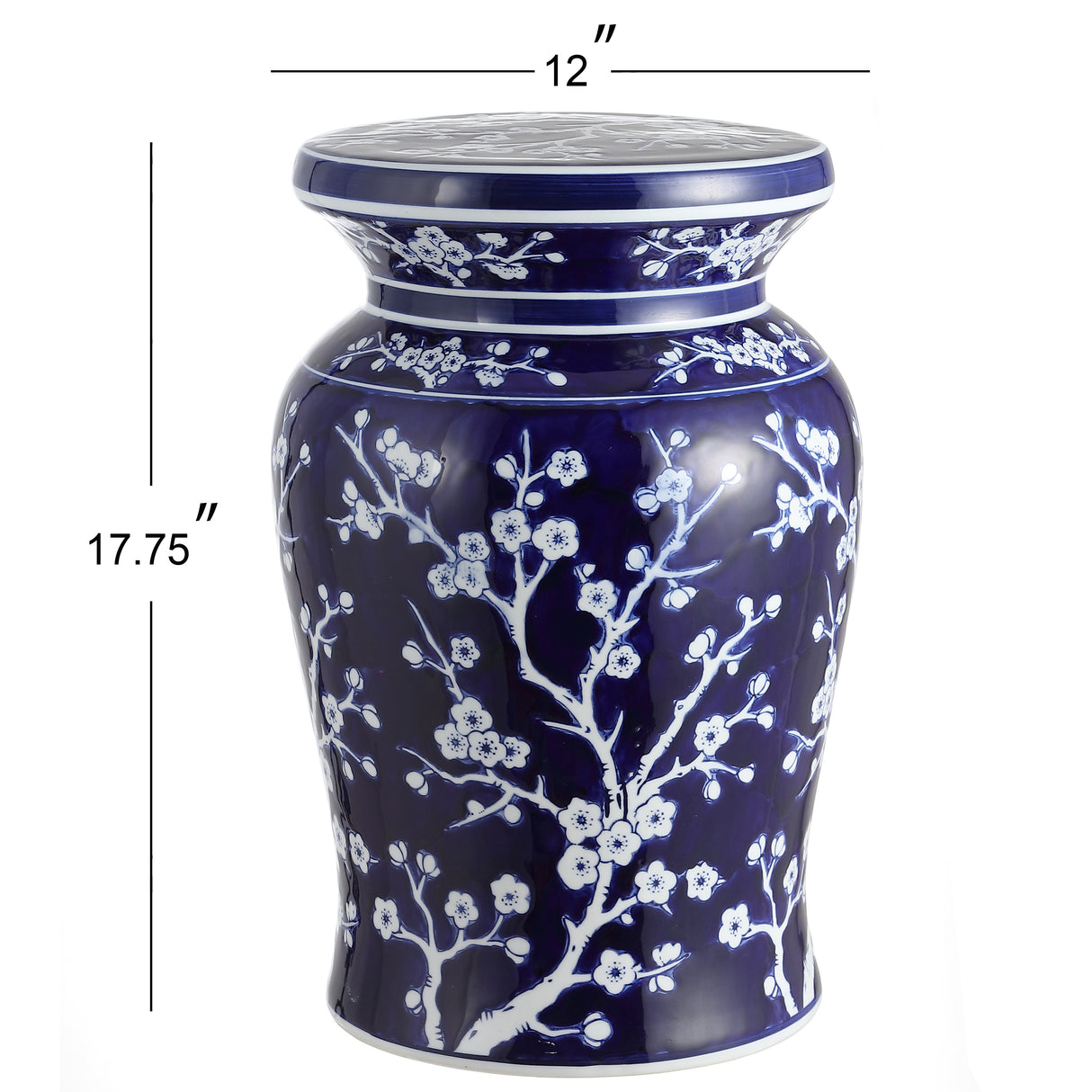 Cherry ceramic garden stool classic