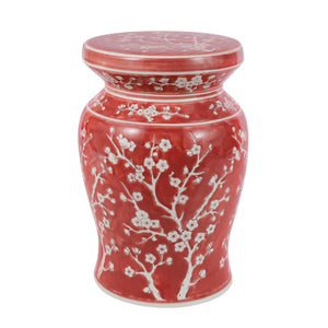 Cherry ceramic garden stool classic