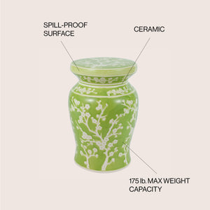 Cherry ceramic garden stool classic