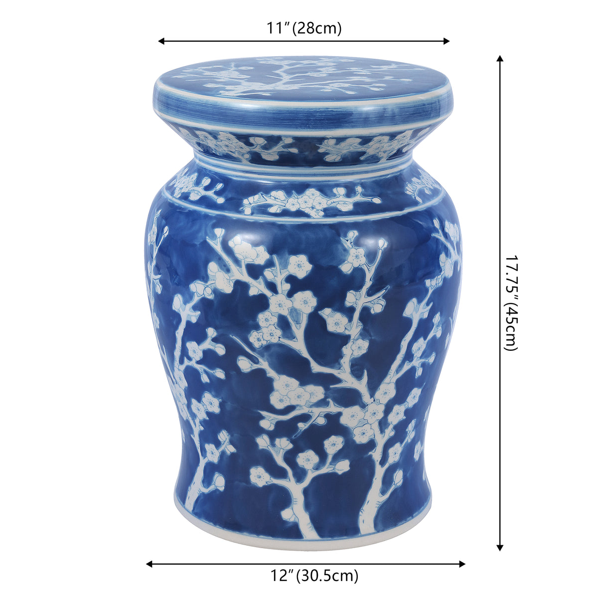 Cherry ceramic garden stool classic