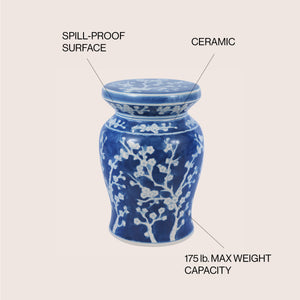 Cherry ceramic garden stool classic