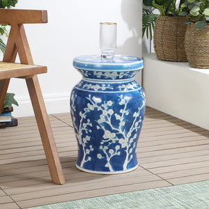 Cherry ceramic garden stool classic