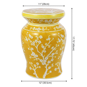 Cherry ceramic garden stool classic