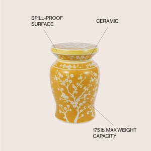 Cherry ceramic garden stool classic