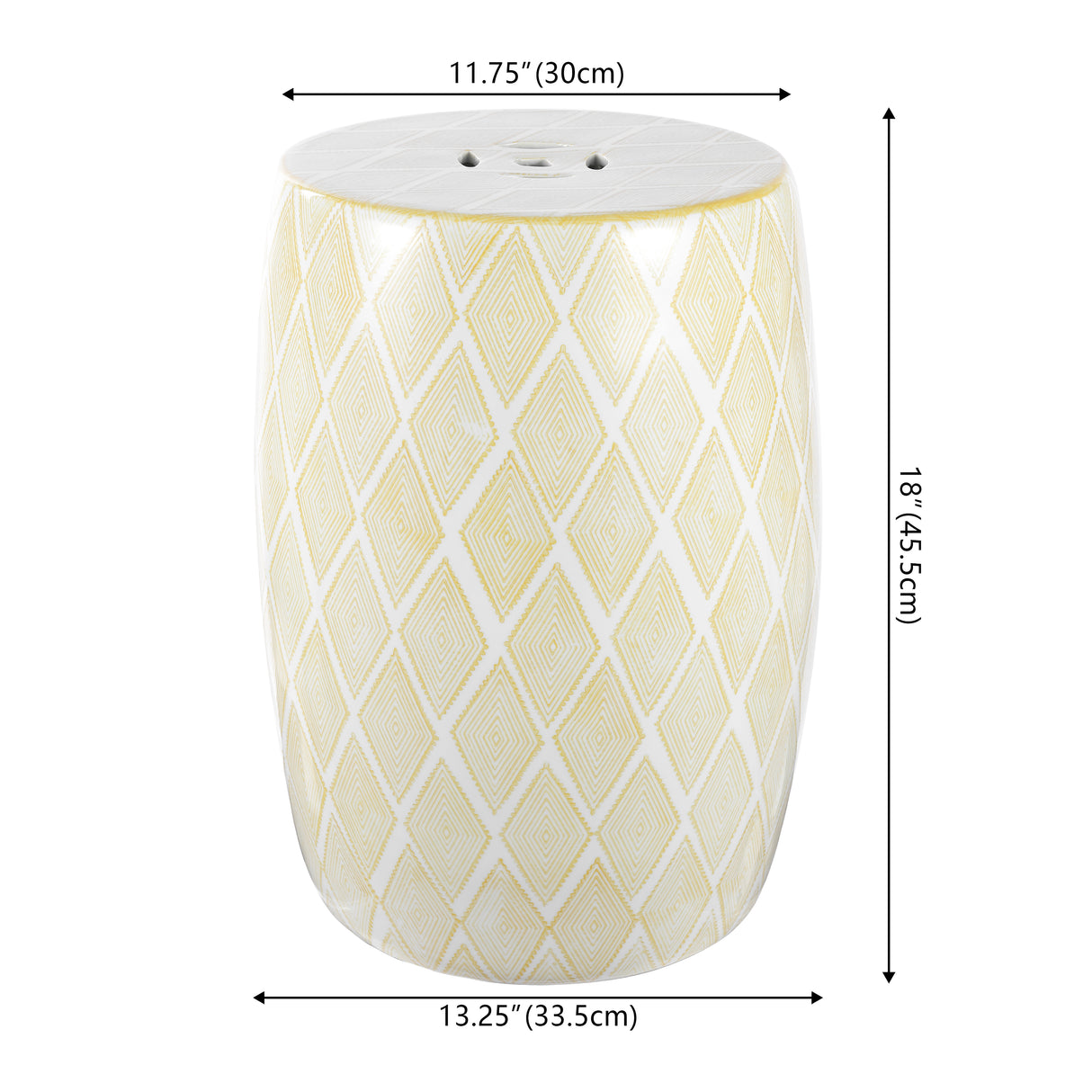 Moroccan ceramic drum garden stool