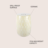 Moroccan ceramic drum garden stool