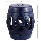 Lucky chinese ceramic drum garden stool charm