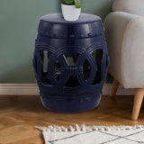 Lucky chinese ceramic drum garden stool charm