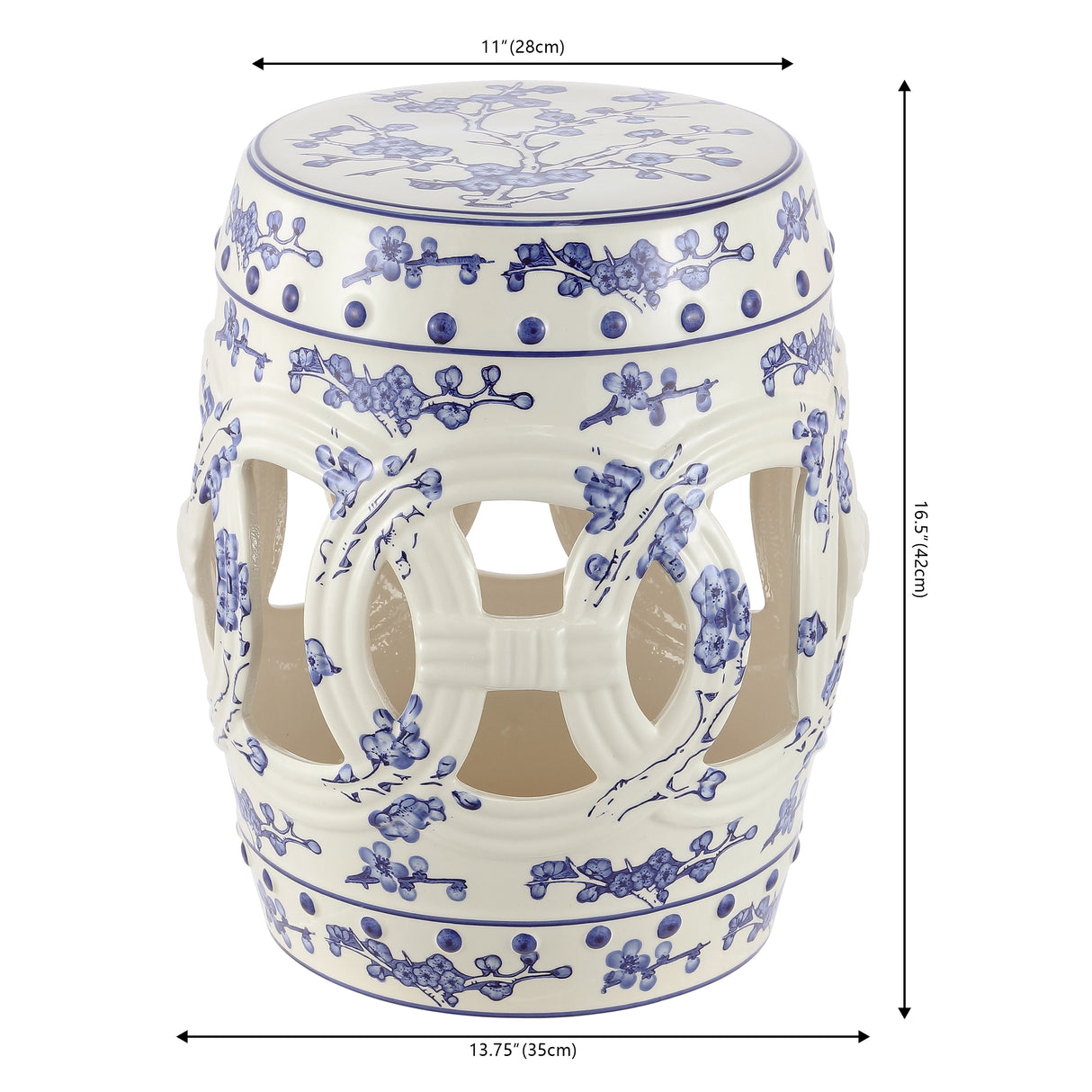 Lucky chinese ceramic drum garden stool classic