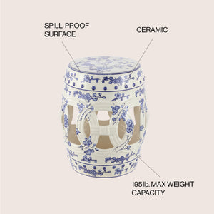 Lucky chinese ceramic drum garden stool classic
