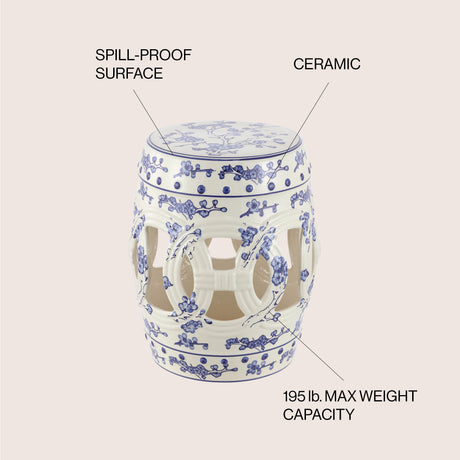 Lucky chinese ceramic drum garden stool classic