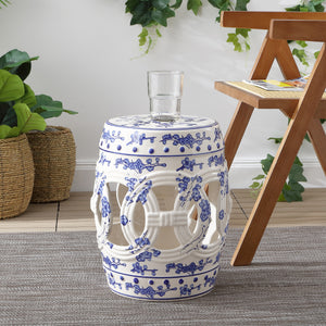 Lucky chinese ceramic drum garden stool classic