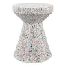 Xenia modern bohemian terrazzo indoor/outdoor drum accent table