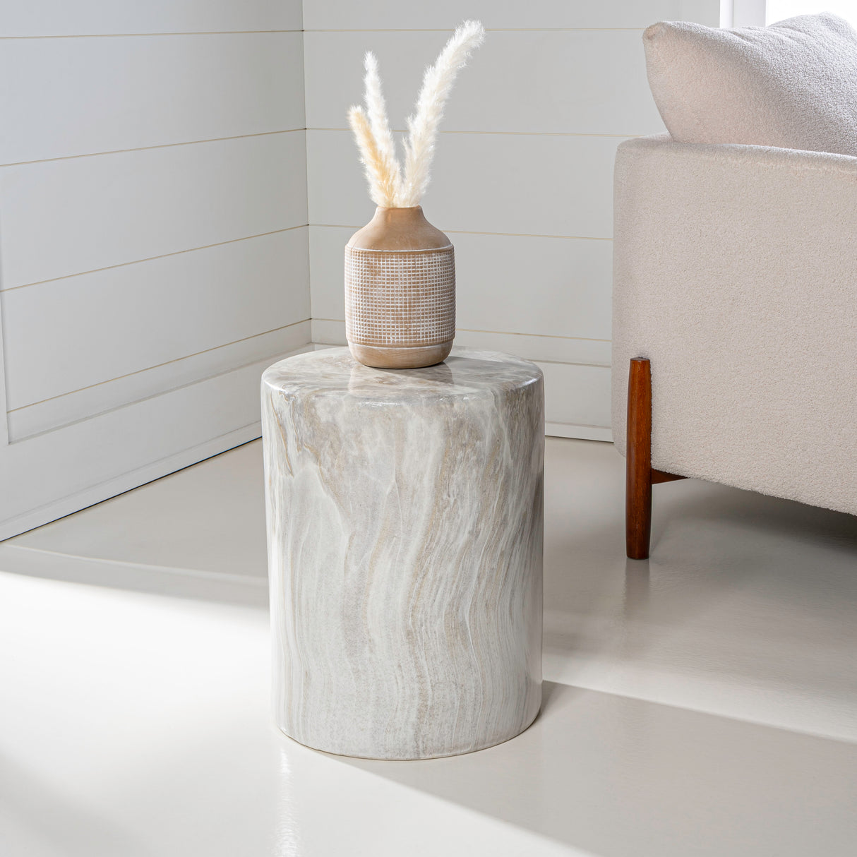 Troy-modern-minimalist-faux-marble-column-indoor/outdoor-accent-table-Outdoor-Tables
