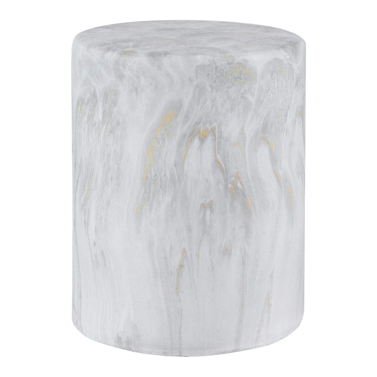 Troy modern minimalist faux marble column indoor/outdoor accent table