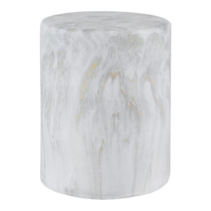 Troy modern minimalist faux marble column indoor/outdoor accent table