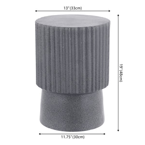 Louisa modern art deco tambour indoor/outdoor accent table