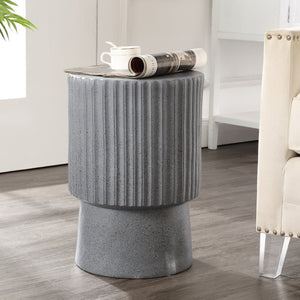 Louisa modern art deco tambour indoor/outdoor accent table