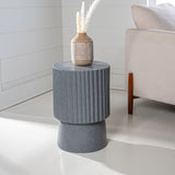 Louisa modern art deco tambour indoor/outdoor accent table