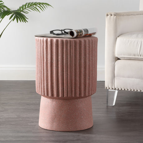 Louisa modern art deco tambour indoor/outdoor accent table