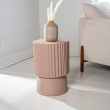 Louisa modern art deco tambour indoor/outdoor accent table