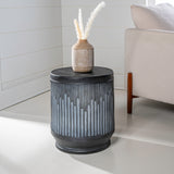 Kline mid-century modern brutalist indoor/outdoor accent table