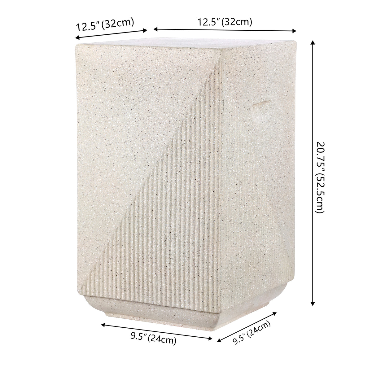 Adrian Contemporary Minimalist Square Indoor/Outdoor Accent Table