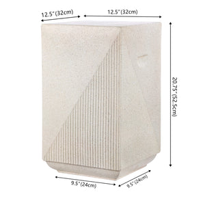 Adrian Contemporary Minimalist Square Indoor/Outdoor Accent Table